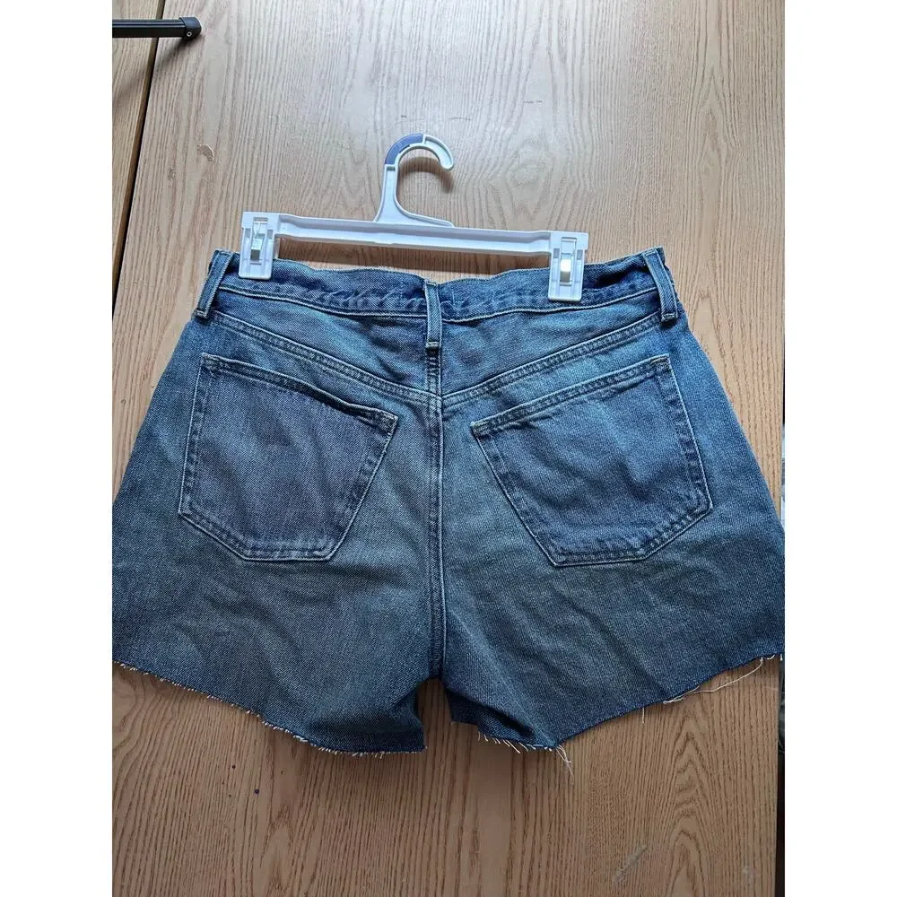 New Womens Universal Thread 90's Baggy Jean Shorts 4” Inseam Mid Rise Size 8